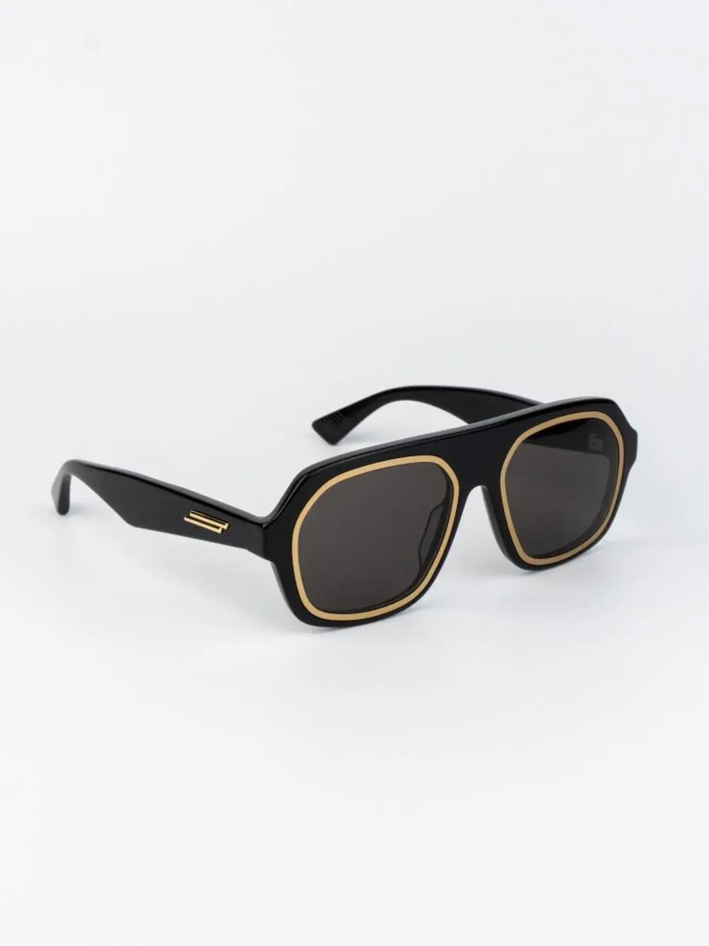 Bottega Veneta Women Sunglasses Black Grey Square BV1217S 001 NEW AUTHENTIC